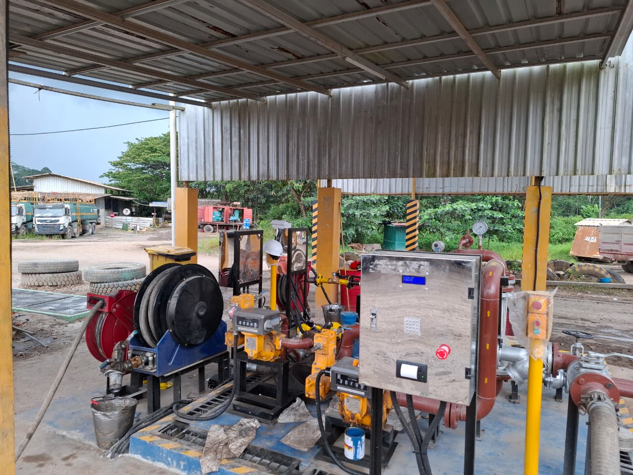 In field fuel dispensing system with ESP32 controller