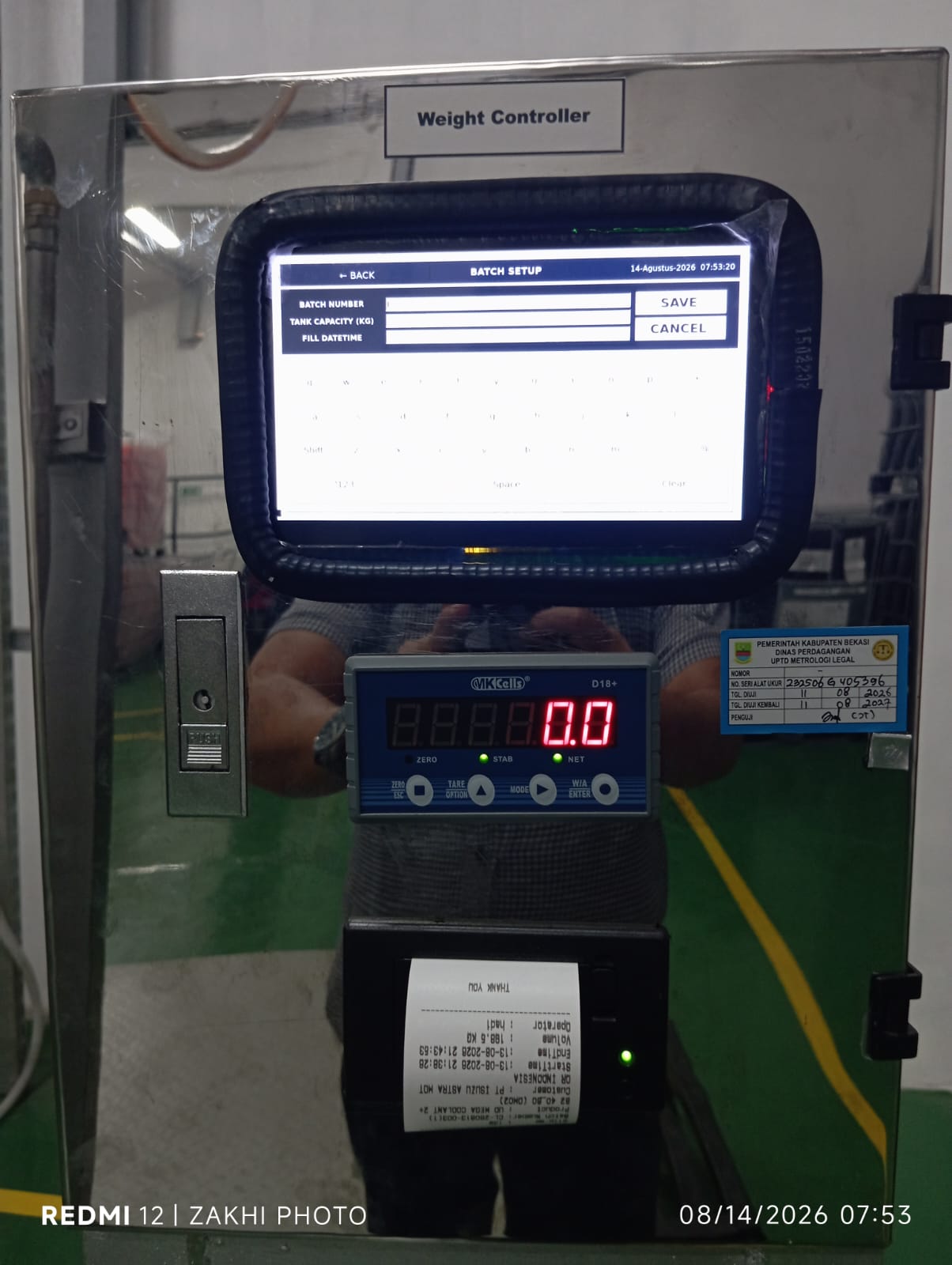 Load Cells controller with touchscreen HMI